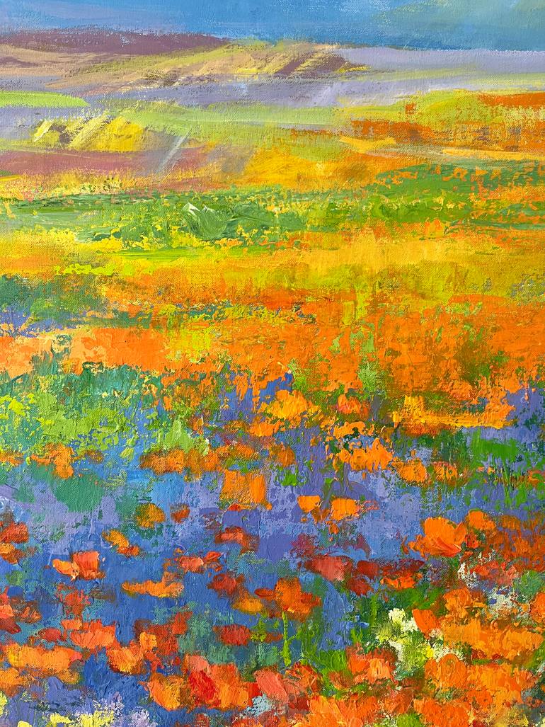 Original Expressionism Landscape Painting by Larissa Abtova