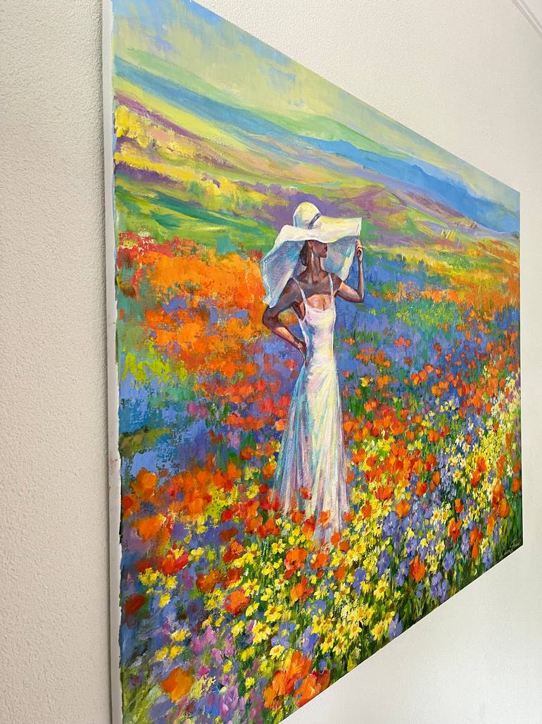 Original Expressionism Landscape Painting by Larissa Abtova