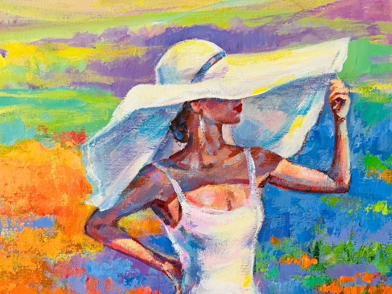 Original Expressionism Landscape Painting by Larissa Abtova
