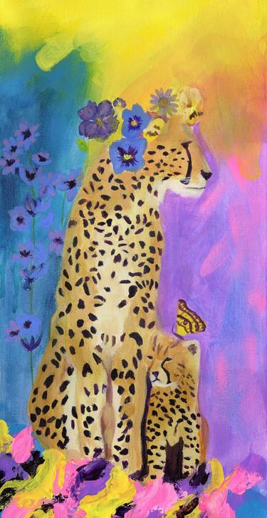 Original Abstract Animal Paintings by Myra Lynne