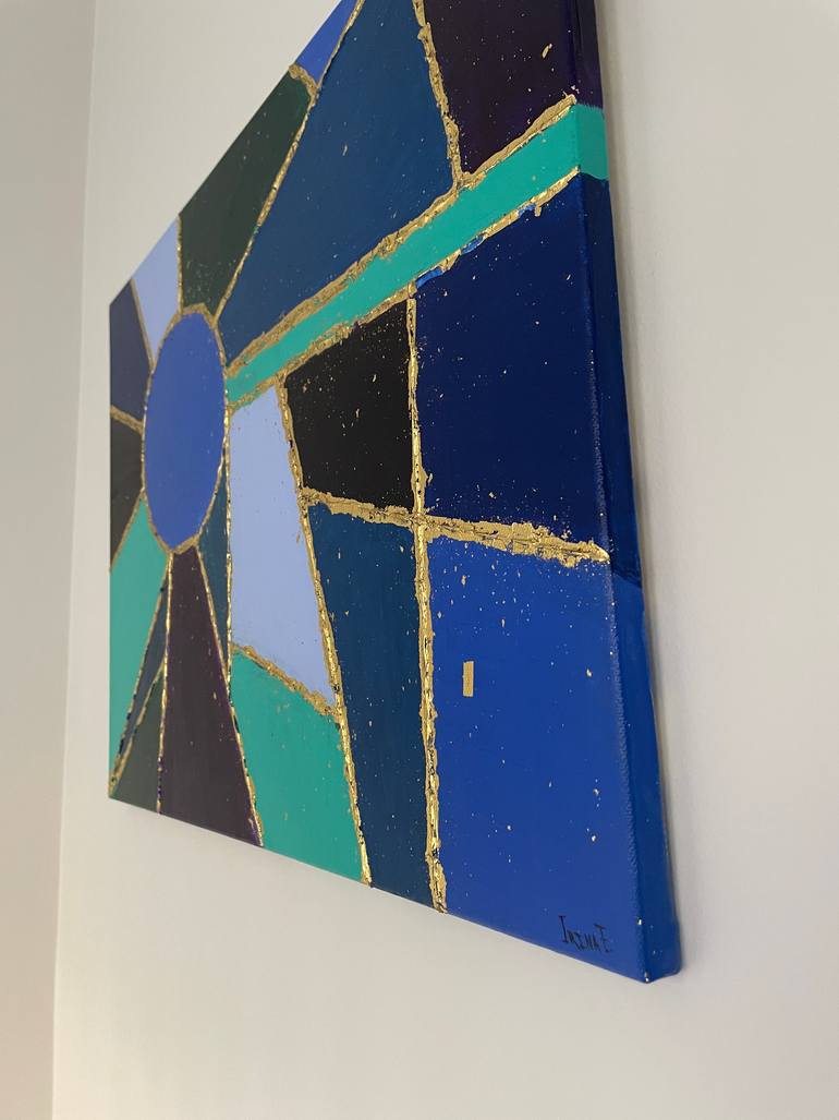 Original Abstract Geometric Painting by Irina Eletskaya