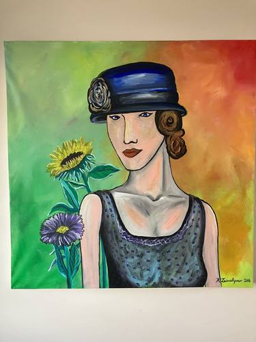 Original Contemporary People Painting by Constantinos Zeinalipour