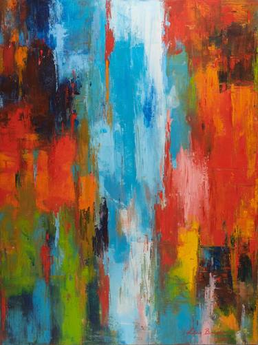 Original Fine Art Abstract Paintings by Leticia Bernadac