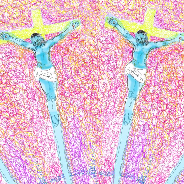 Original Abstract Religion Digital by Sarnia De La Mare
