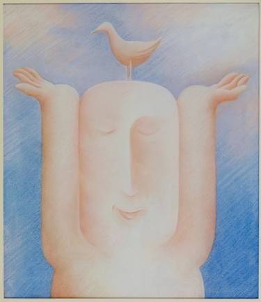 Print of Surrealism Religious Drawings by frances lemmon