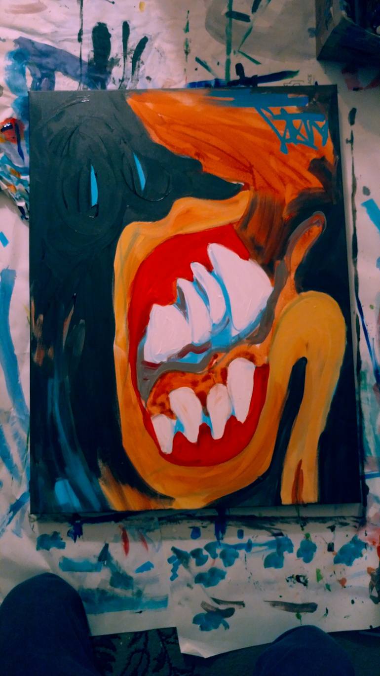Original Pop Art Abstract Painting by Ignas Posattinis