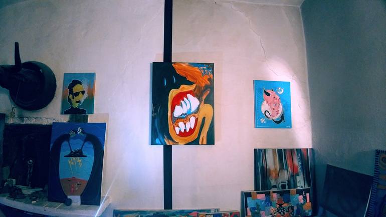 Original Pop Art Abstract Painting by Ignas Posattinis