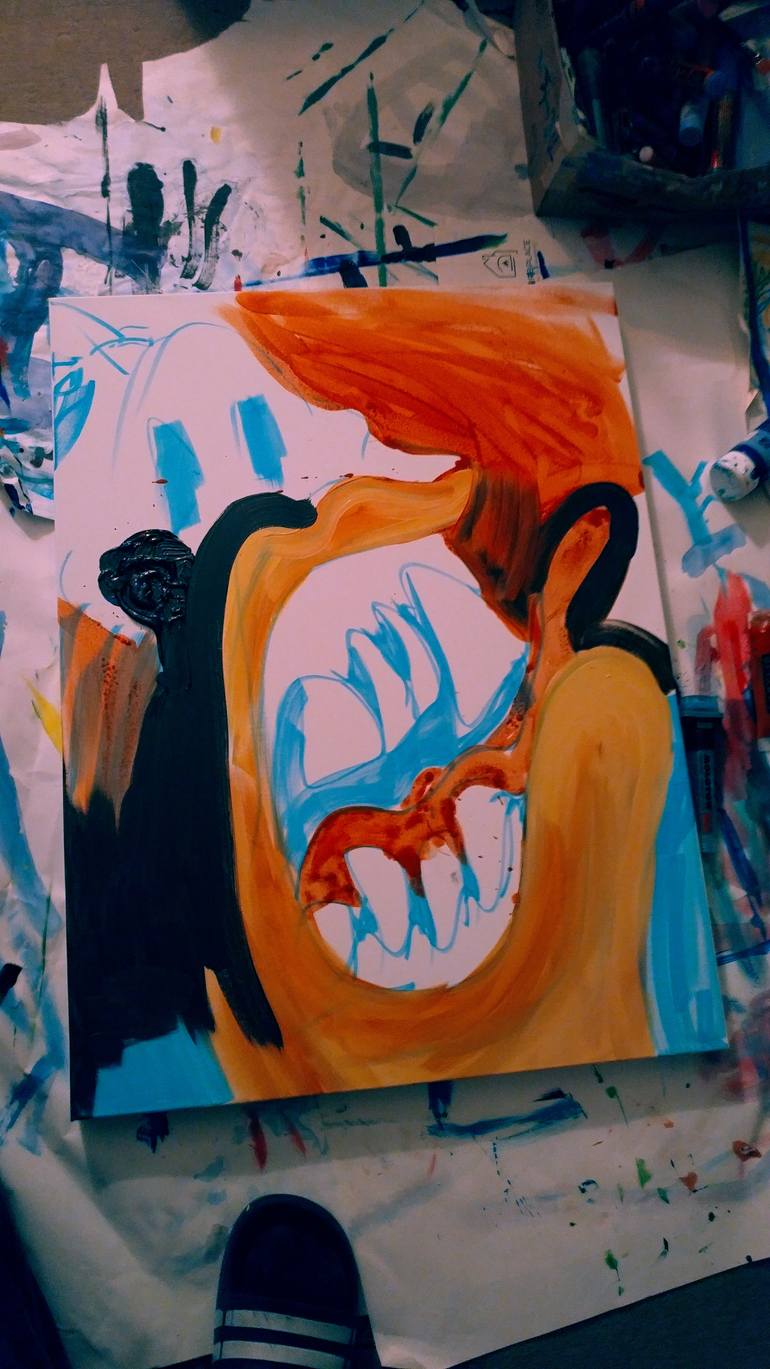 Original Pop Art Abstract Painting by Ignas Posattinis