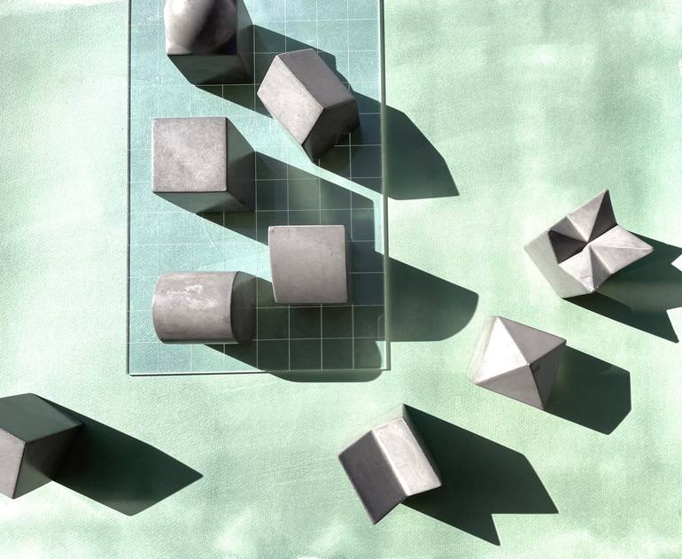 Original Abstract Architecture Painting by Michelle Kaufmann