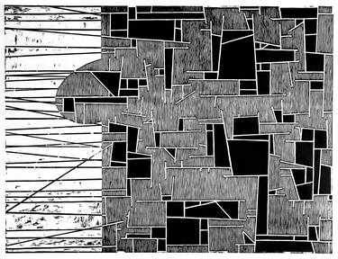 Original Abstract Architecture Printmaking by Stephen Grossman