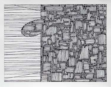 Original Abstract Architecture Drawings by Stephen Grossman