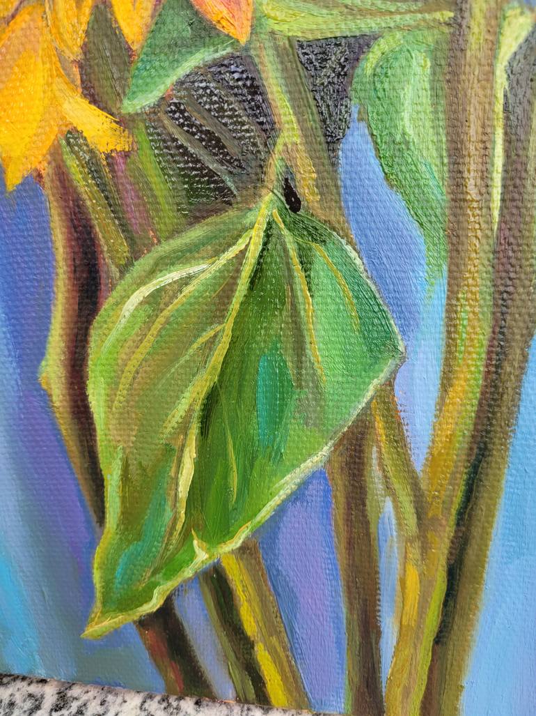 Original Contemporary Floral Painting by Victoria Bordei