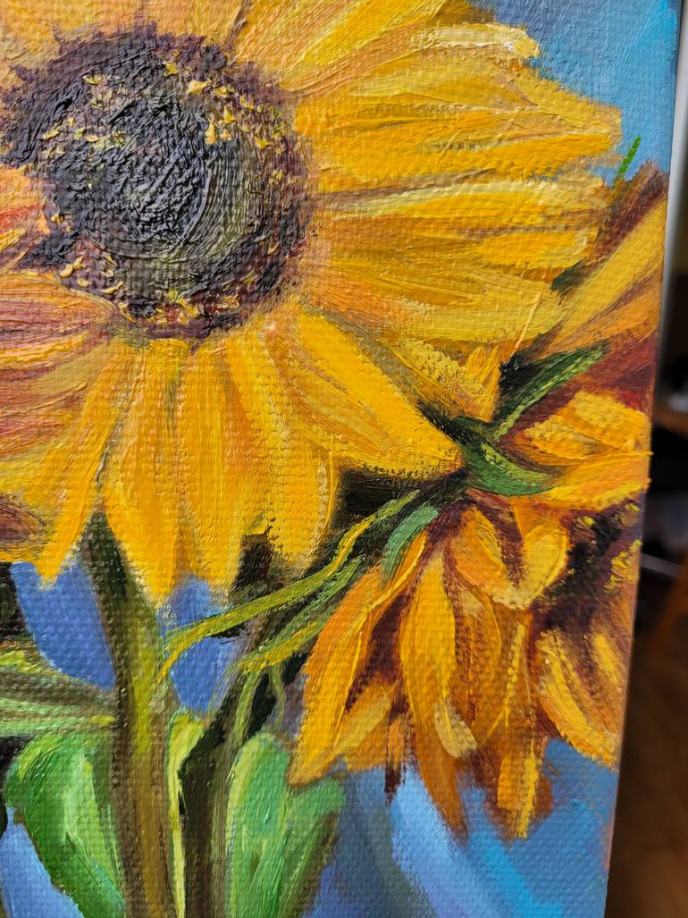 Original Contemporary Floral Painting by Victoria Bordei
