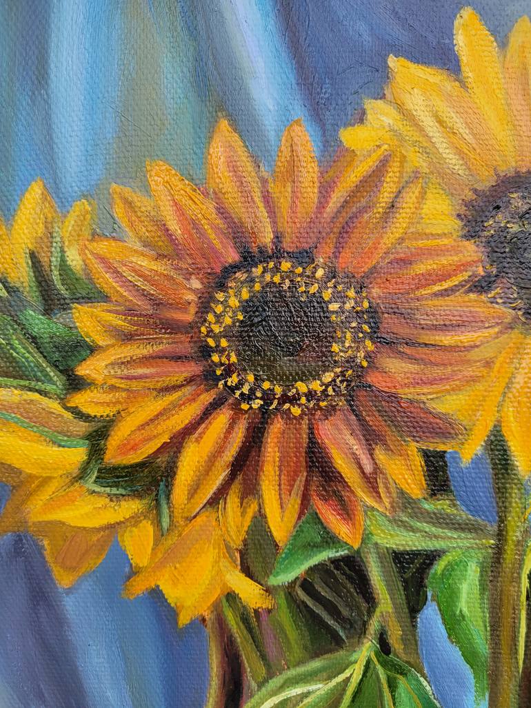 Original Contemporary Floral Painting by Victoria Bordei