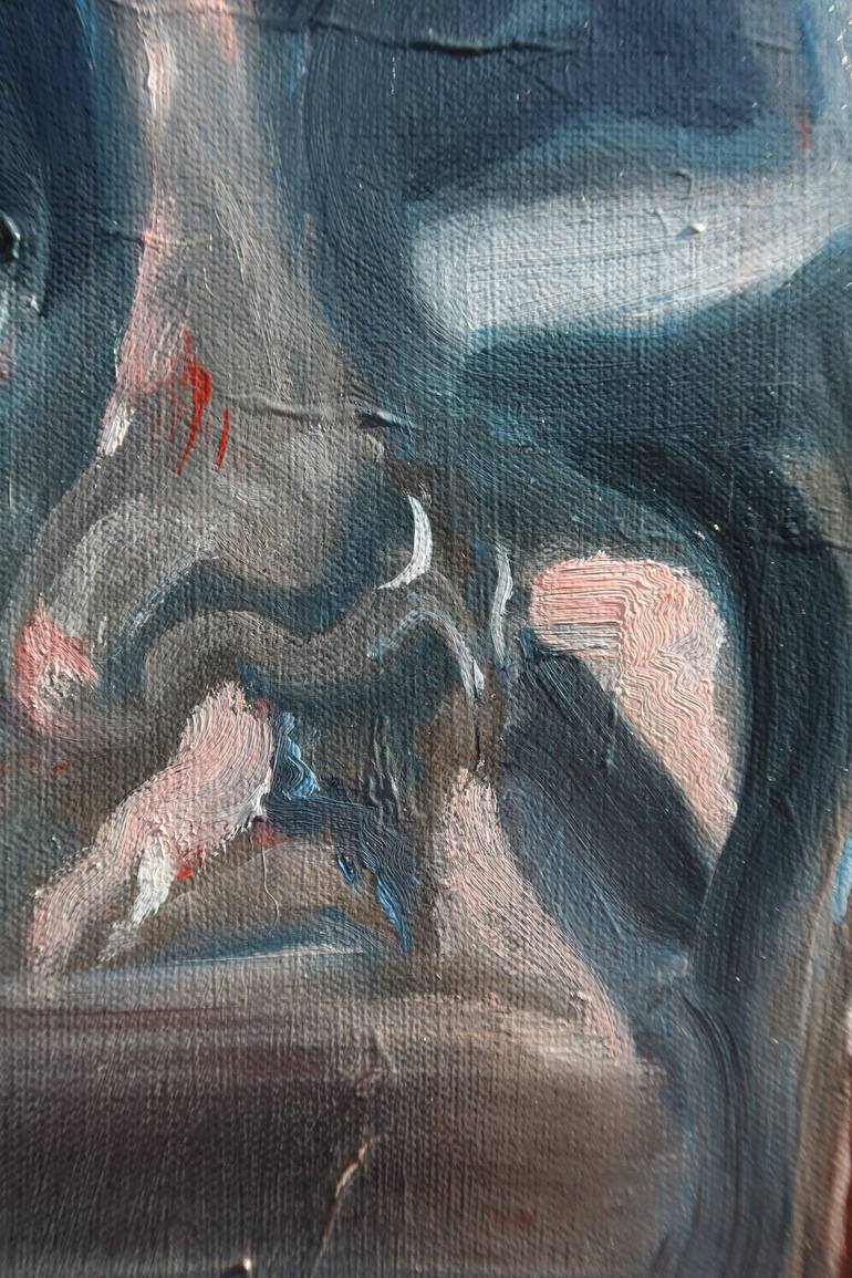 Original Surrealism People Painting by Cella Kershek