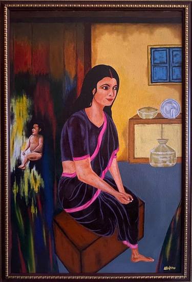 Original Expressionism Women Paintings by ASHISH KUMAR