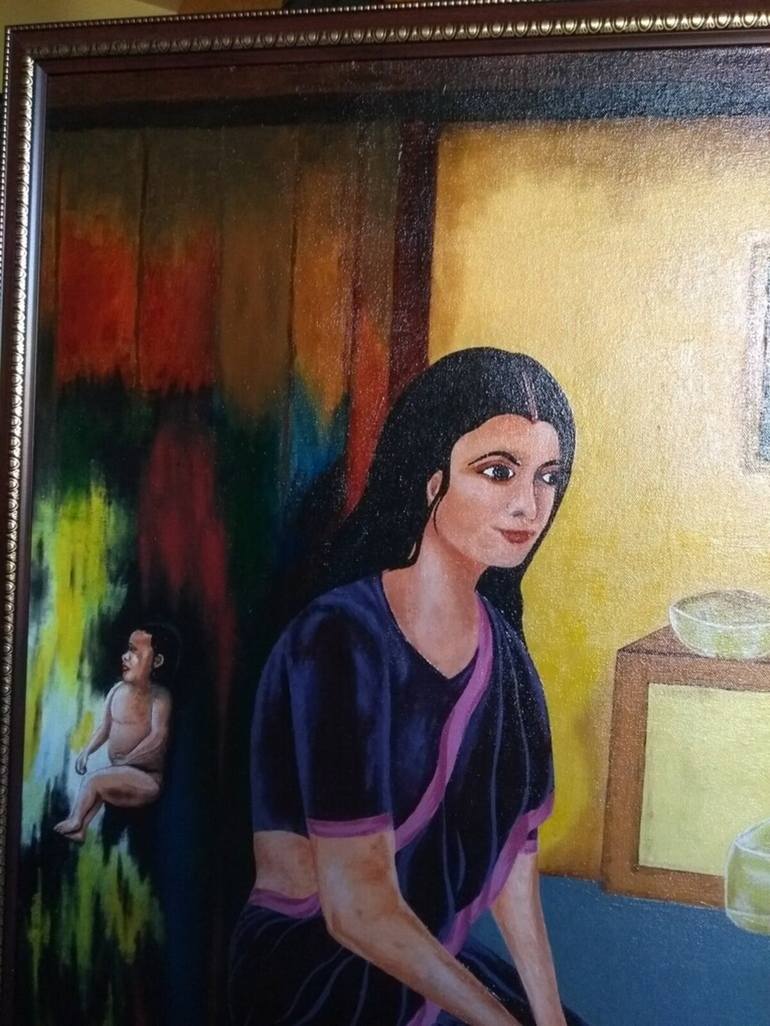 Original Women Painting by ASHISH KUMAR