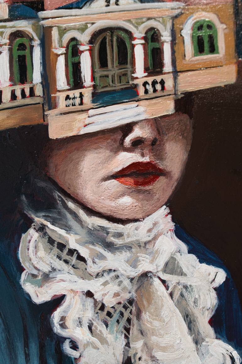 Original Surrealism Women Painting by Mrs Steamcloudy