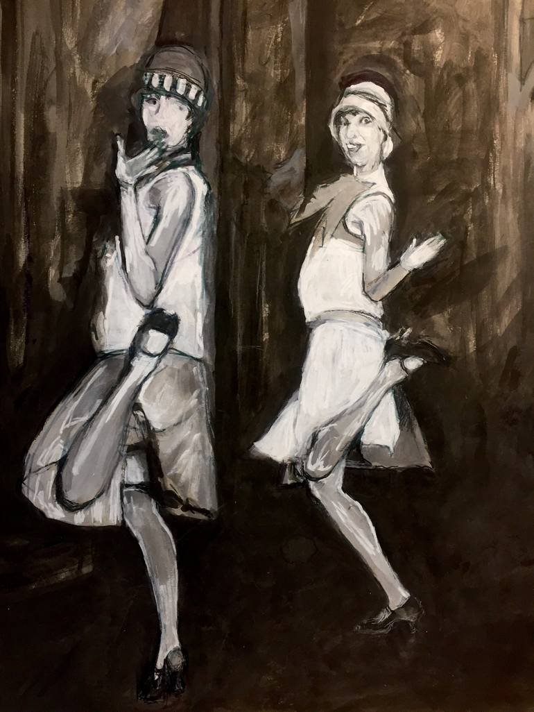 Original Women Drawing by Krystyna Suchwallo