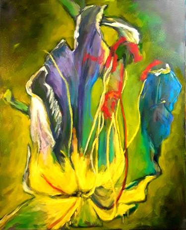 Original Expressionism Floral Paintings by Krystyna Suchwallo