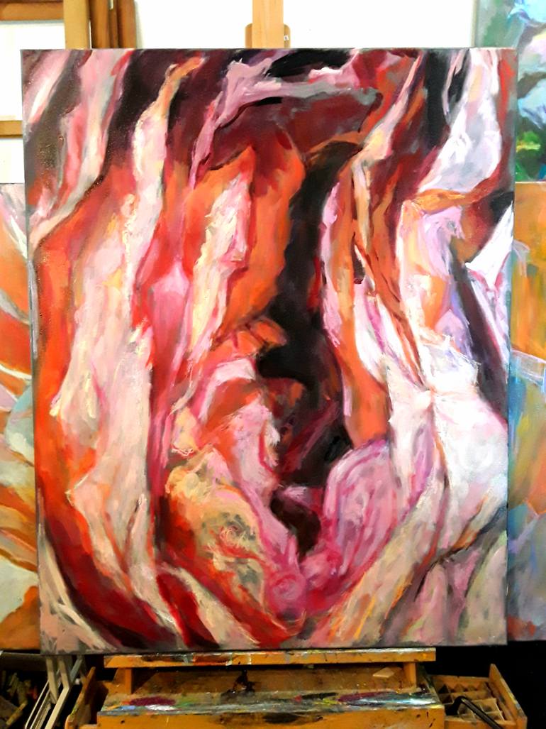 Original Contemporary Floral Painting by Krystyna Suchwallo