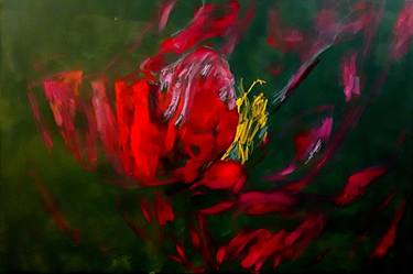 Original Abstract Expressionism Floral Paintings by Krystyna Suchwallo