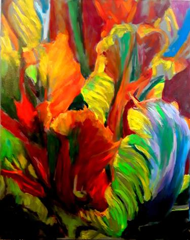 Original Abstract Expressionism Floral Paintings by Krystyna Suchwallo