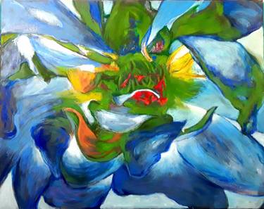 Original Abstract Expressionism Floral Painting by Krystyna Suchwallo