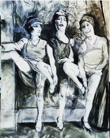 Print of Expressionism Women Drawings by Krystyna Suchwallo