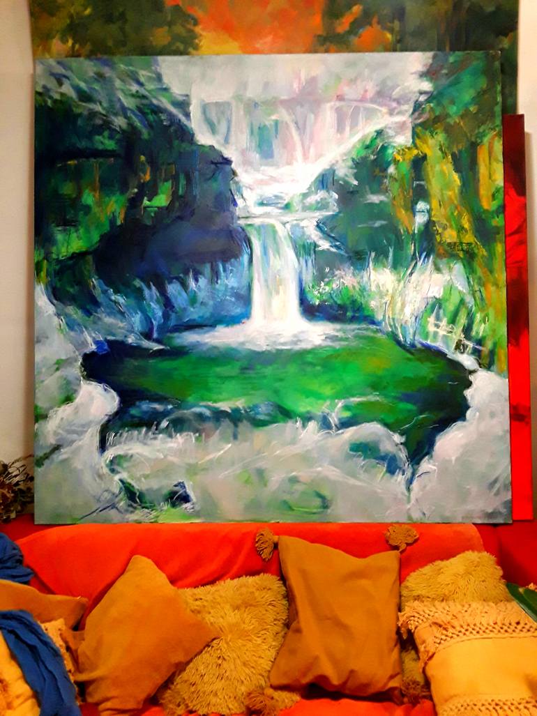 Original Expressionism Landscape Painting by Krystyna Suchwallo