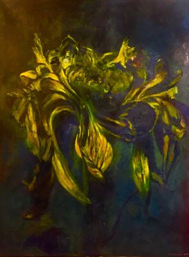 Original Figurative Floral Paintings by Krystyna Suchwallo