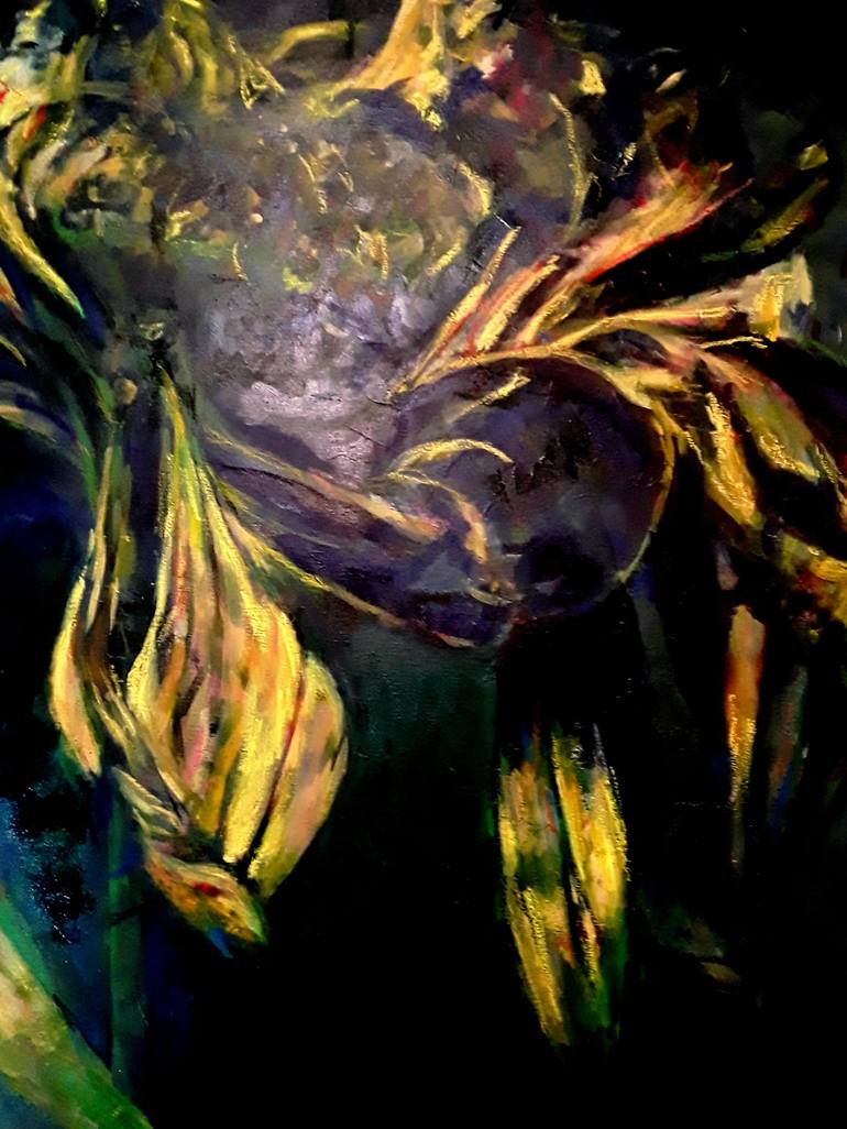 Original Figurative Floral Painting by Krystyna Suchwallo