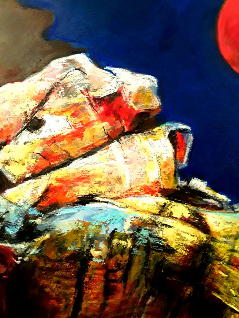 Original Expressionism Landscape Painting by Krystyna Suchwallo