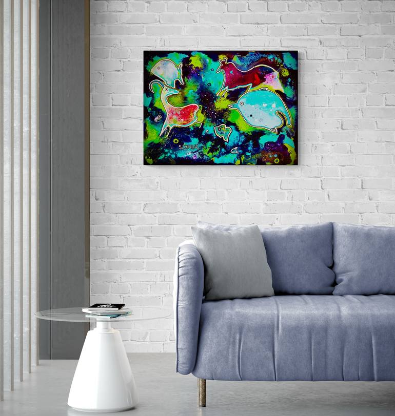 Original Abstract Expressionism Abstract Painting by Szyfter Art