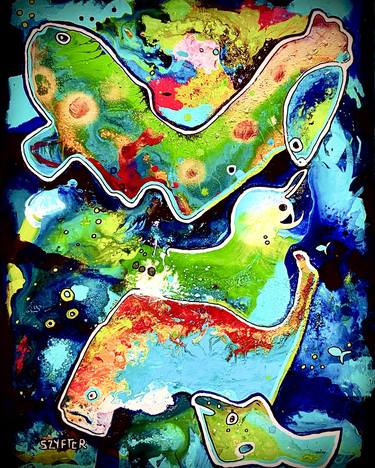 Original Abstract Expressionism Abstract Paintings by Szyfter Art