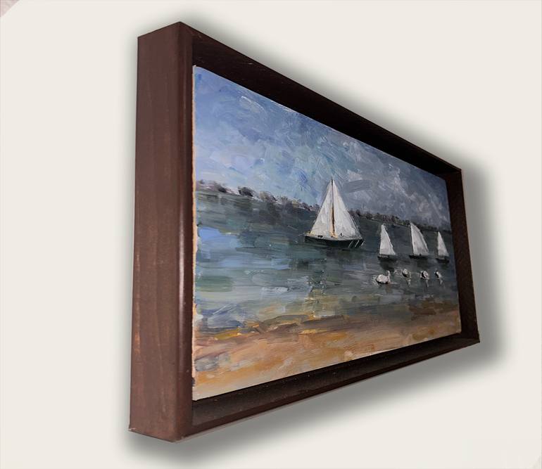 Original Contemporary Boat Painting by Melody Emrani