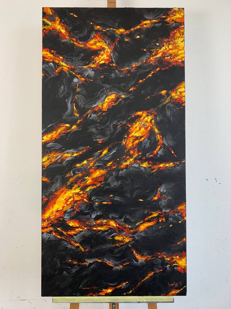 Original Abstract Expressionism Abstract Painting by Stas Smotr