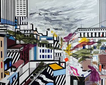 Original Contemporary Cities Painting by Constantin Roucault