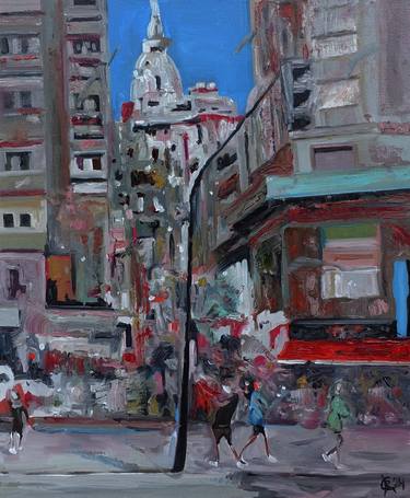 Original Expressionism Cities Paintings by Constantin Roucault