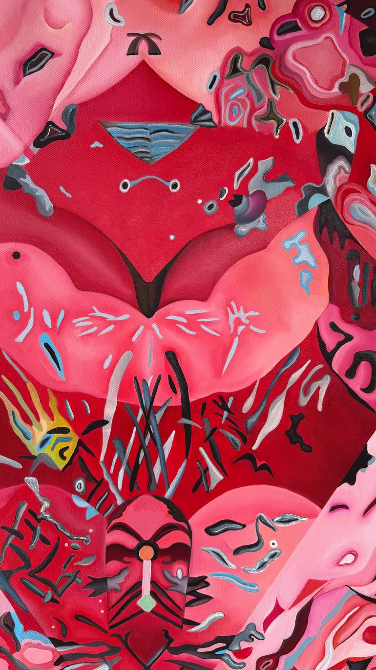 Original Surrealism Abstract Painting by Constantin Roucault