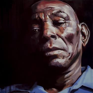 Original Post-impressionism Men Painting by Sharon Okun