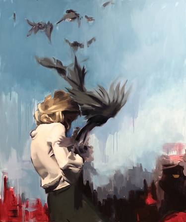 Original Figurative Abstract Painting by Sharon Okun
