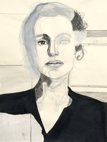 Original Modern Portrait Drawings by Daan x Astrid