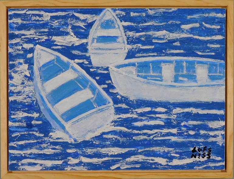 Three Blue Boats