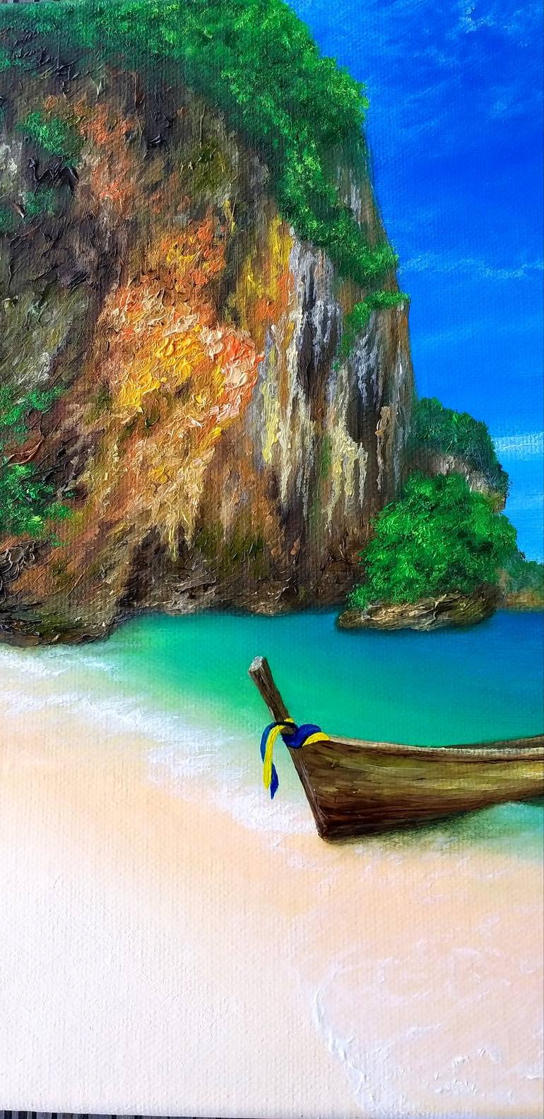 Original Contemporary Beach Painting by Irina Os