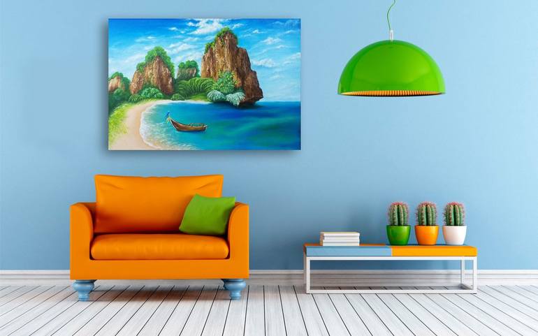 Original Beach Painting by Irina Os