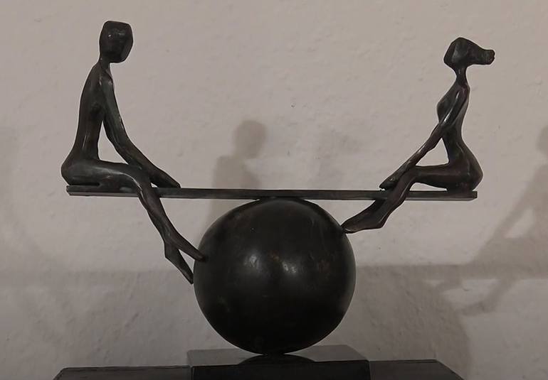 Original Figurative Love Sculpture by Kristof Toth