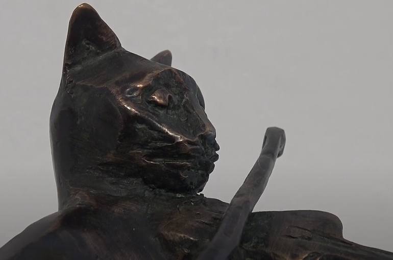 Original Cats Sculpture by Kristof Toth