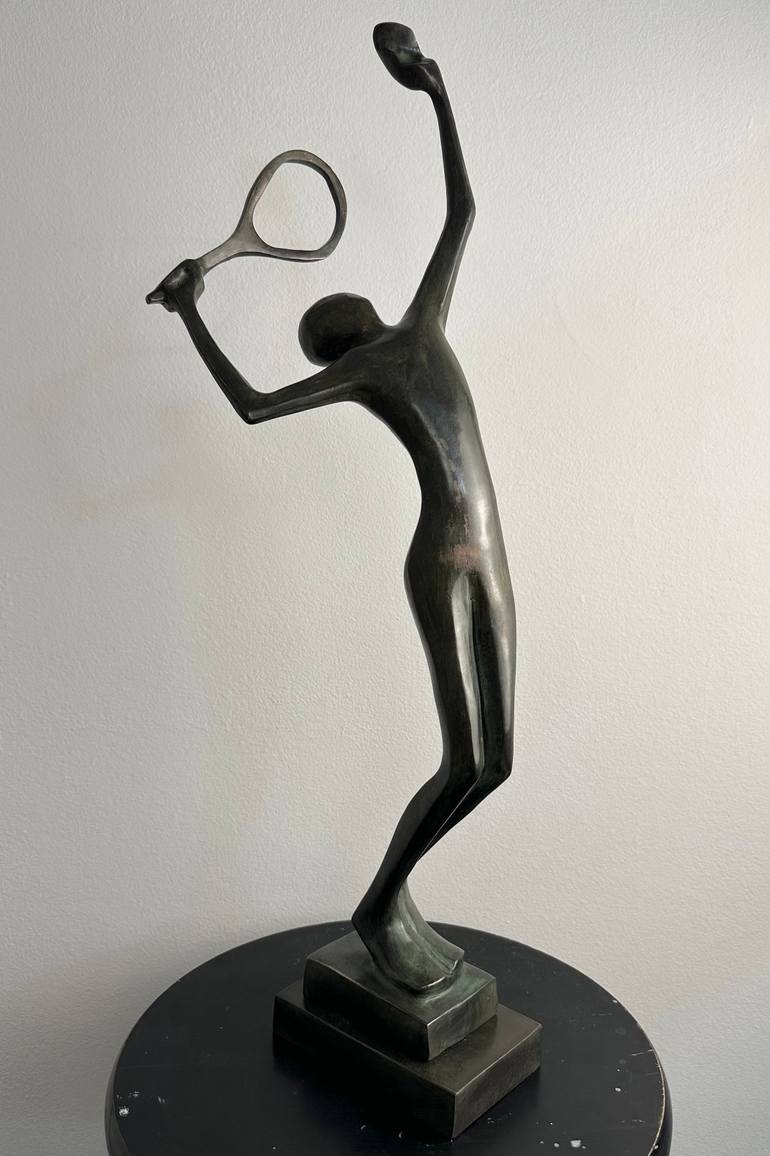 Original Cubism Sports Sculpture by Kristof Toth
