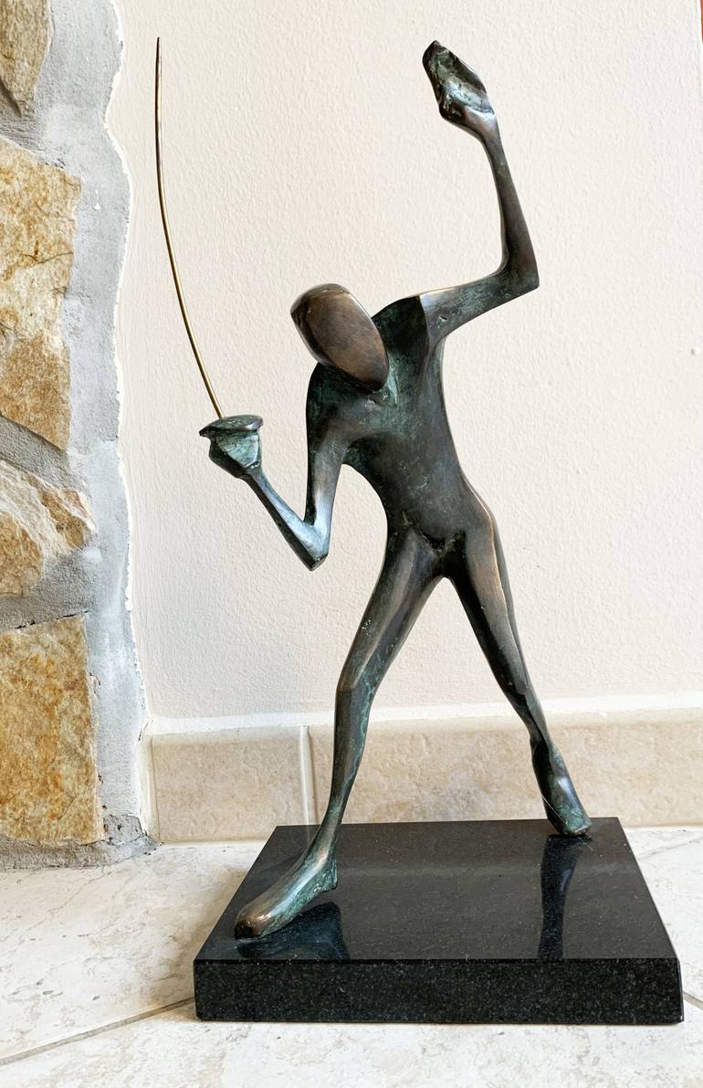 Original Figurative Sports Sculpture by Kristof Toth
